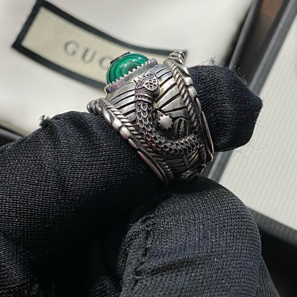 GUCCI RESIN SNAKE TIGER GARDEN RING SIZE 8 - Picture 2 of 8
